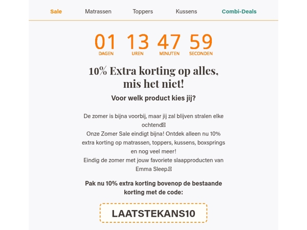 Laatste kans: 10% extra korting op alles!