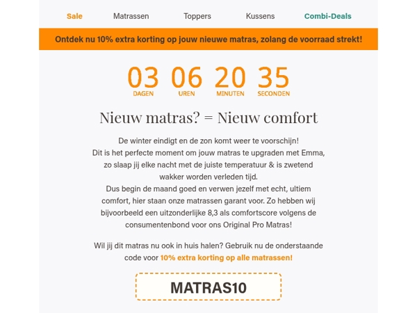 Matrassen die zich aan jou aanpassen, nu met 10% extra korting