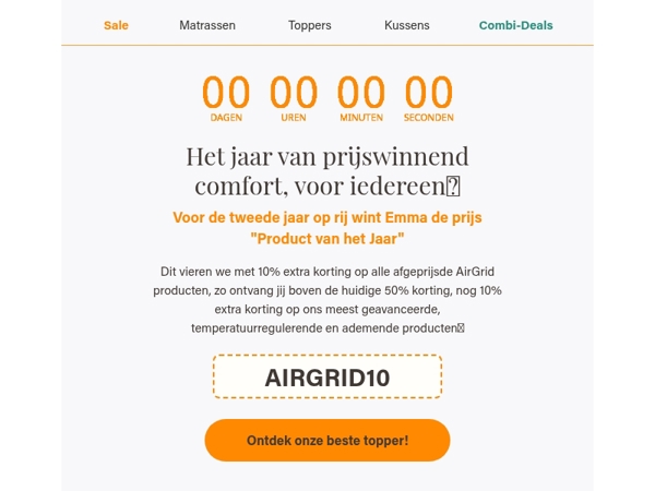 10% extra korting! Emma is weer prijswinnend💤💤