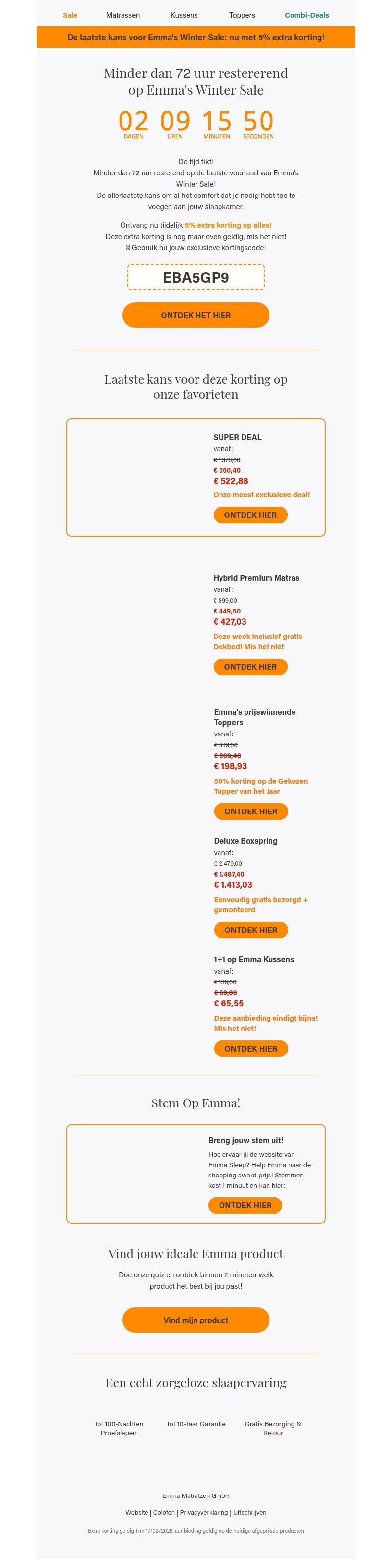 Onze Winter Sale eindigt, jouw extra korting ook! Onze Winter Sale eindigt, jouw extra korting ook!