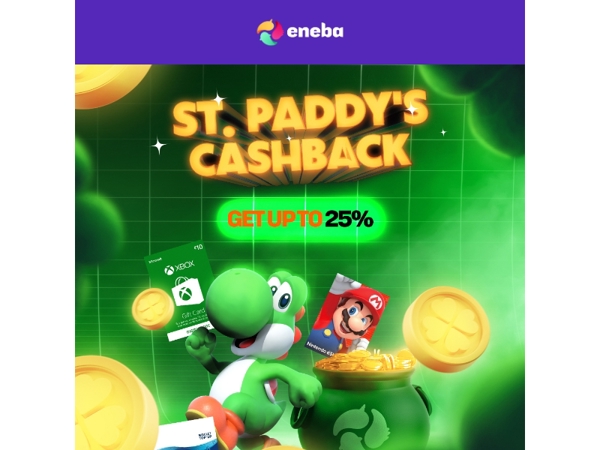 St. Paddy's cashback! 🍀