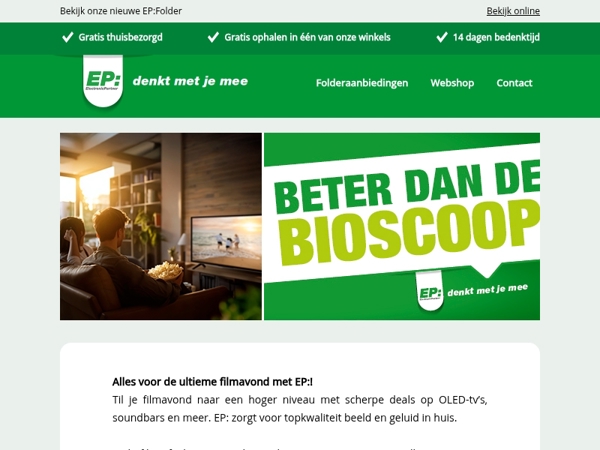 Alles voor de ultieme filmavond met EP:!