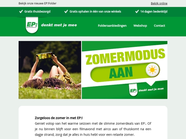 Zorgeloos de zomer in met EP:!
