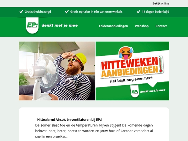 Hittealarm! Airco’s én ventilatoren bij EP:!
