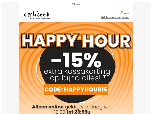 🚨🐎 15% EXTRA kassakorting op bijna alles*