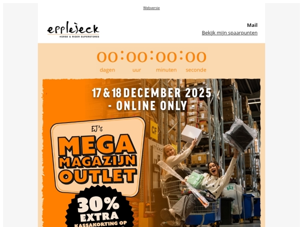 🐎📣 30% EXTRA korting op alle sale