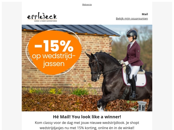 🐎🏆 Hé winnaar! Er wacht korting op je