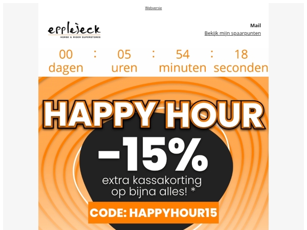 ✨🐎 15% EXTRA kassakorting op bijna alles*