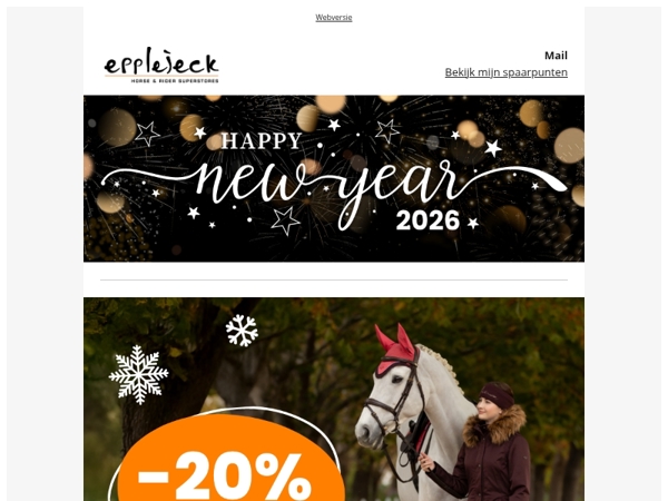 🐴❄️ Sneeuw? Epplejeck strooit met korting!