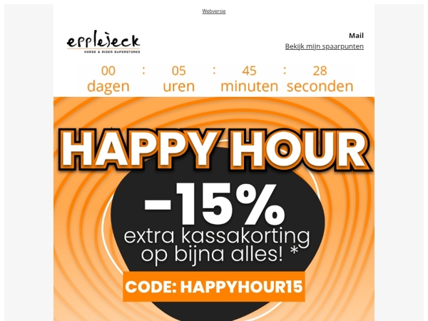 ✨🐎 15% EXTRA kassakorting op bijna alles*