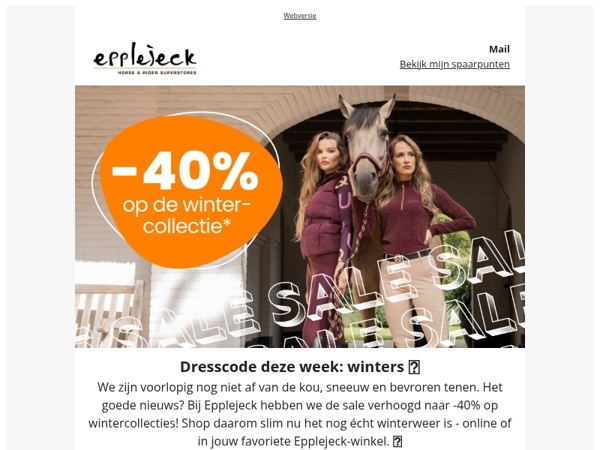 🐎 Dresscode: winters 🥶 Nu -40%!