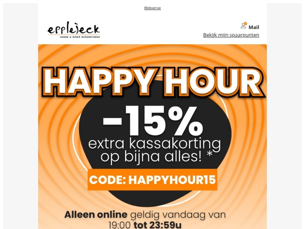 🚨🐎 15% EXTRA kassakorting op bijna alles*