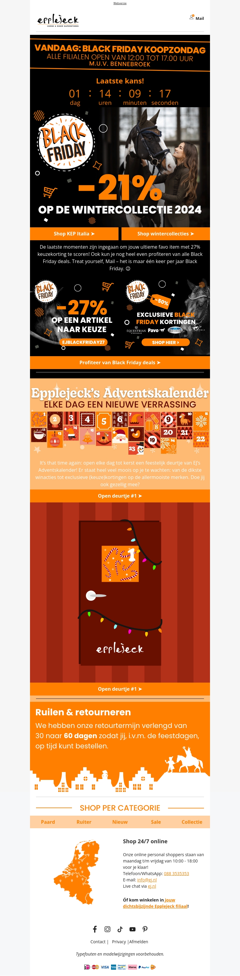 Nu of nooit! β° 27% keuzekorting en Black Friday deals π€ Nu of nooit! β° 27% keuzekorting en Black Friday deals π€