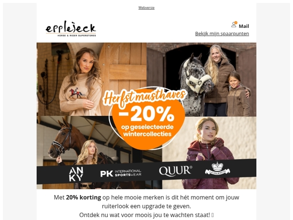 🐴🍂 Herfstmusthaves: -20% op déze wintercollecties