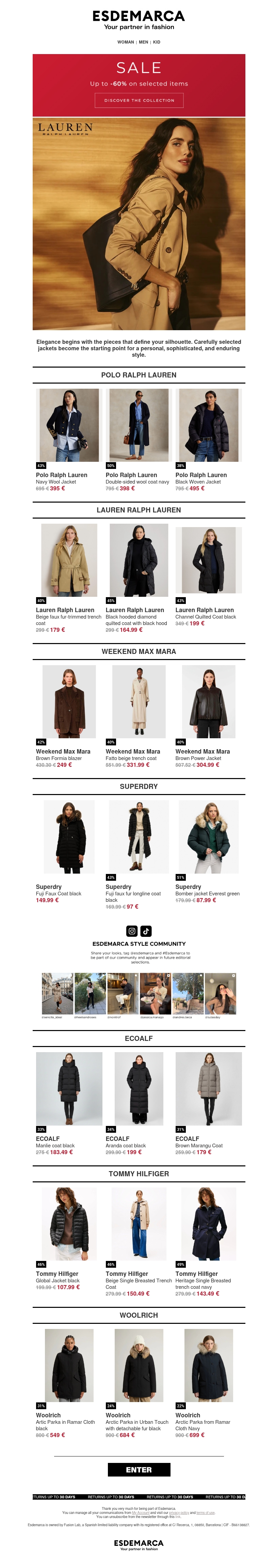 Winter Sale: jackets with up to -60% Winter Sale: jackets with up to -60%