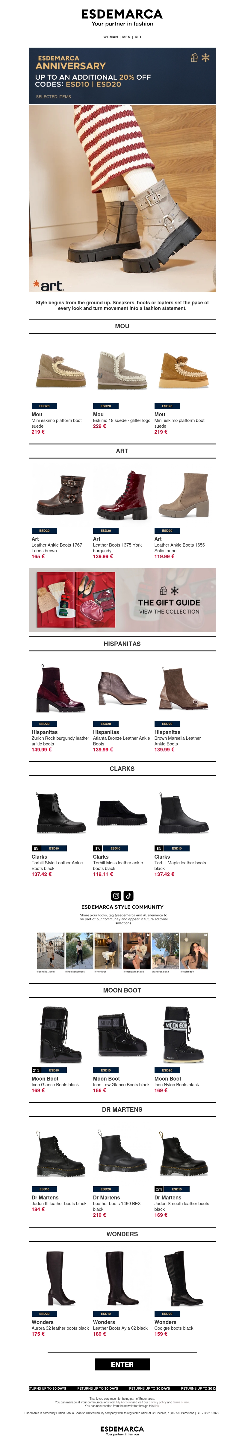Esdemarca Anniversary: boots and booties with up to an extra -20% Esdemarca Anniversary: boots and booties with up to an extra -20%