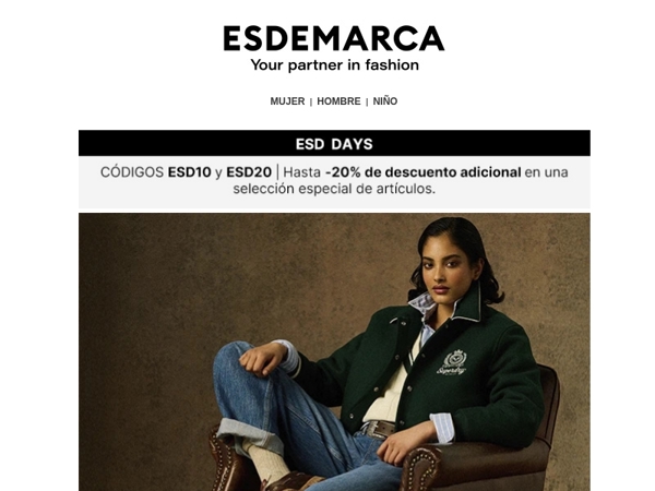 Chaquetas seleccionadas con hasta -20% adicional en ESD Days