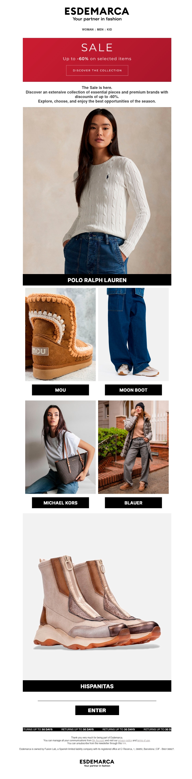 The Sale has started! Up to -60% on your favorite brands The Sale has started! Up to -60% on your favorite brands