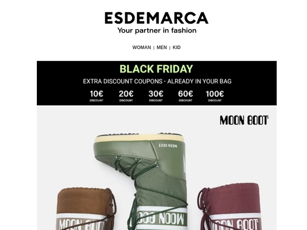 Black Friday: footwear with up to 100€ additional discount