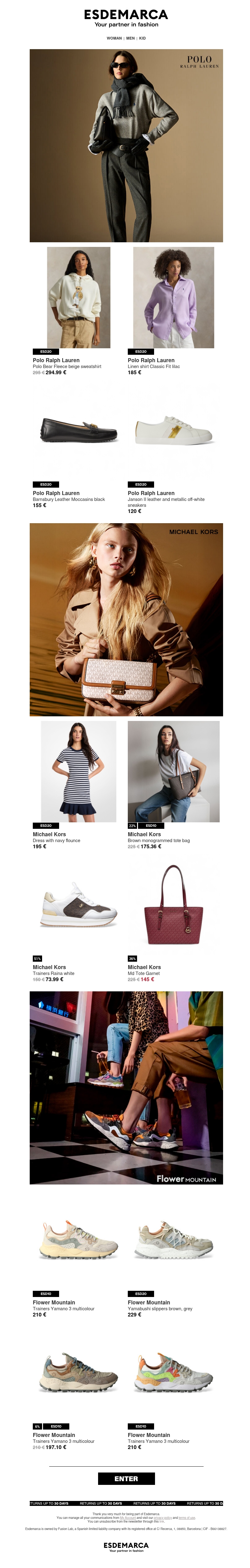 Discover what’s new from Polo Ralph Lauren, Michael Kors and Flower Mountain Discover what’s new from Polo Ralph Lauren, Michael Kors and Flower Mountain