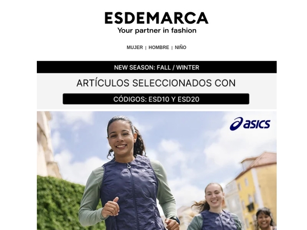 Zapatillas Asics, New Balance y Skechers con hasta -20% adicional