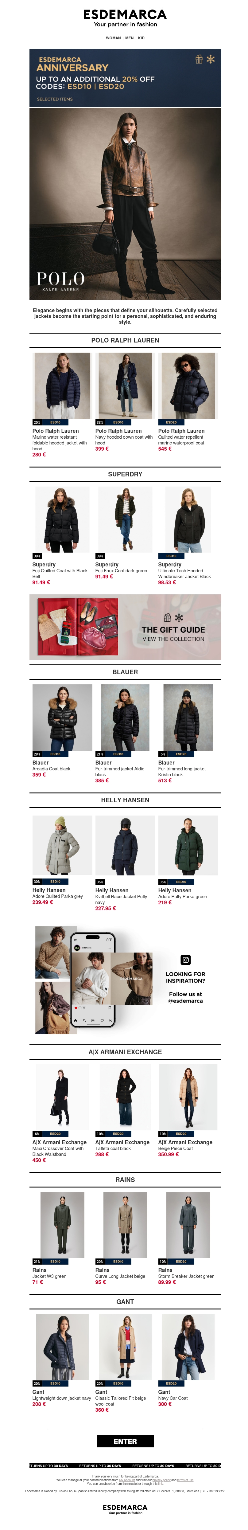 Up to an extra -20% on selected jackets Up to an extra -20% on selected jackets
