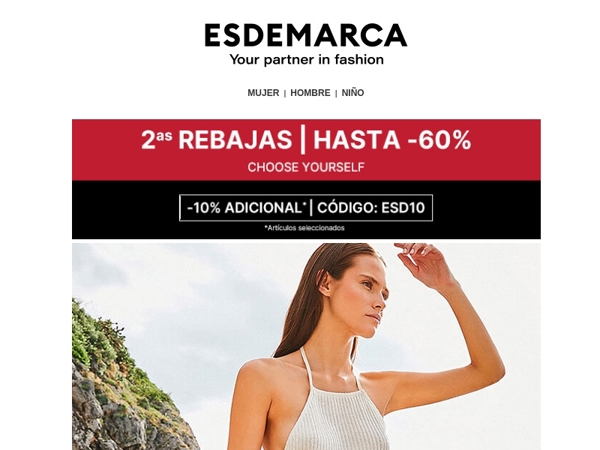 Calzado, ropa, complementos e íntimo con hasta -60% y más 🙌