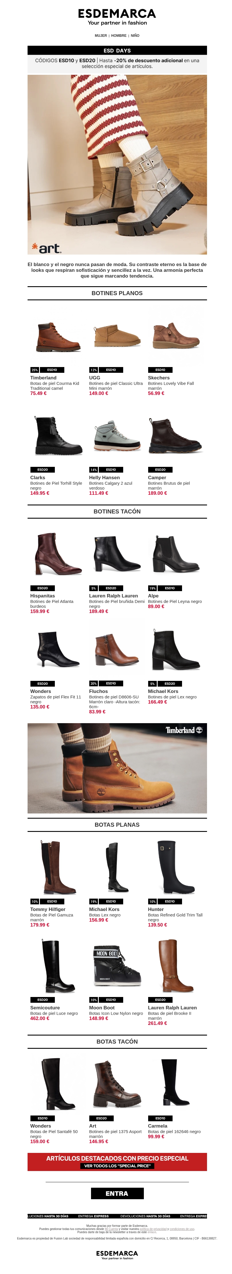 Botas y botines para marcar el paso con hasta -20% adicional Botas y botines para marcar el paso con hasta -20% adicional