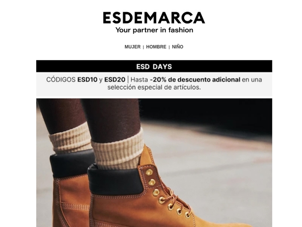 Renueva tu calzado en ESD Days con hasta -20% adicional