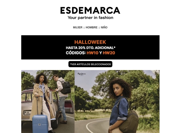 Tus marcas favoritas en HALLOWEEK con hasta -20% adicional