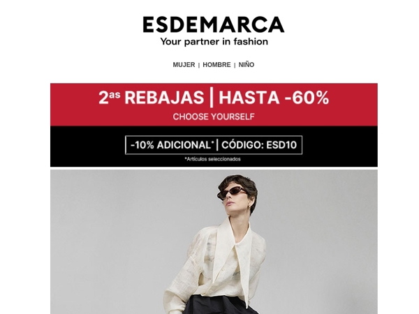 Tus marcas favoritas en 2as Rebajas con hasta -60% y -10% adicional 👏