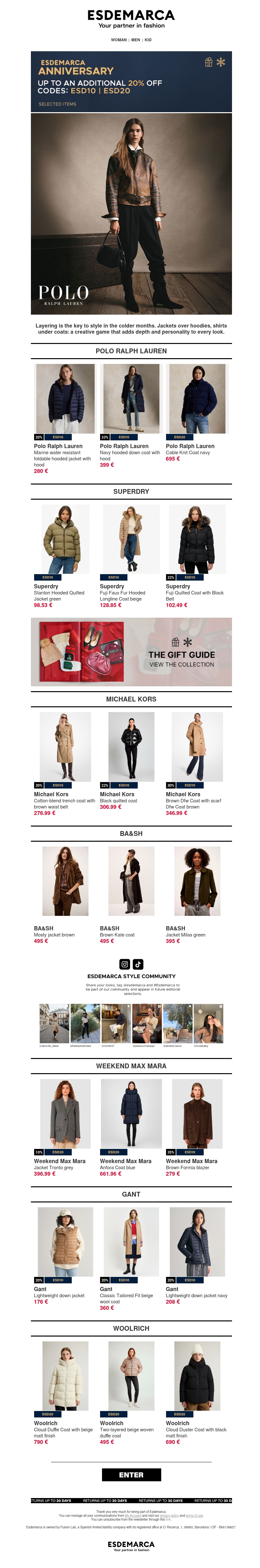 Esdemarca Anniversary: jackets with up to an extra -20% Esdemarca Anniversary: jackets with up to an extra -20%