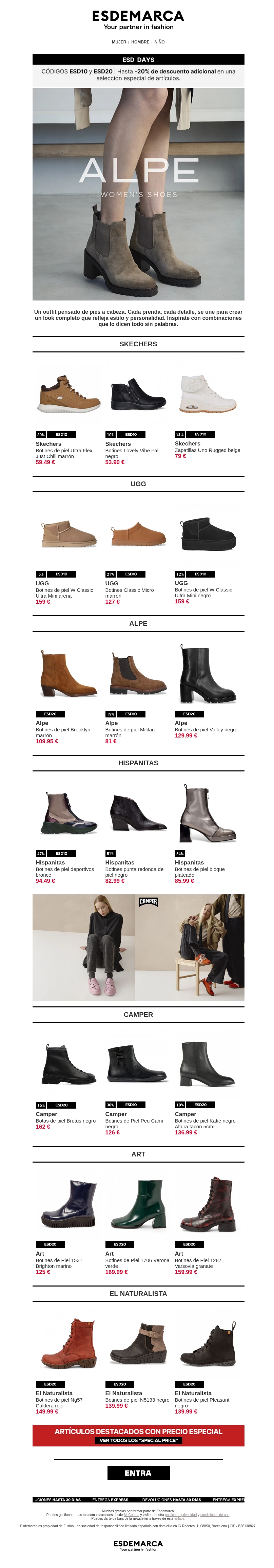 ESD Days: botines con hasta -20% adicional en tu estilo ESD Days: botines con hasta -20% adicional en tu estilo