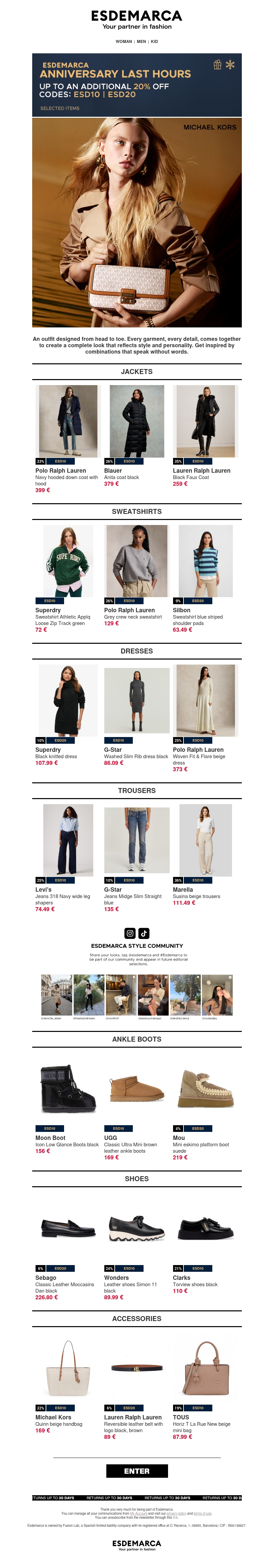 Complete look with up to an extra -20% Complete look with up to an extra -20%