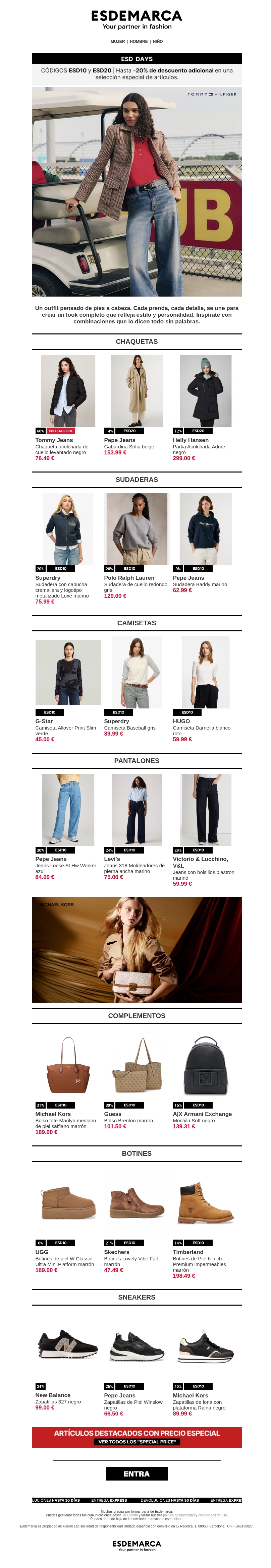 Tu Total Look, ahora con hasta -20% adicional Tu Total Look, ahora con hasta -20% adicional
