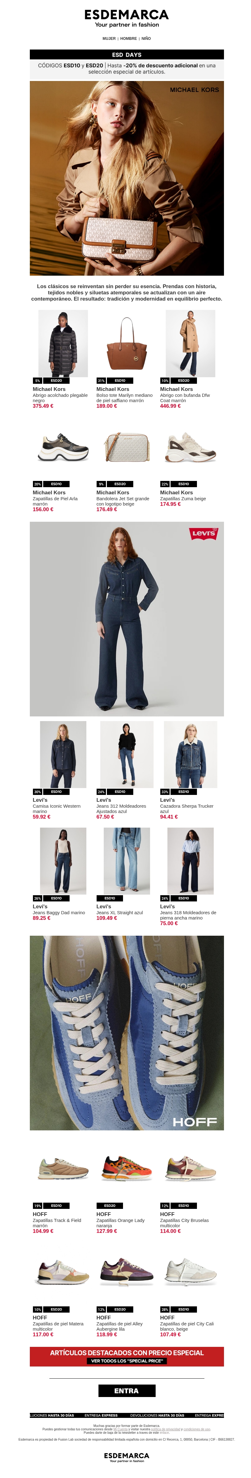 Michael Kors, Levi’s y HOFF: tres estilos, una misma actitud Michael Kors, Levi’s y HOFF: tres estilos, una misma actitud