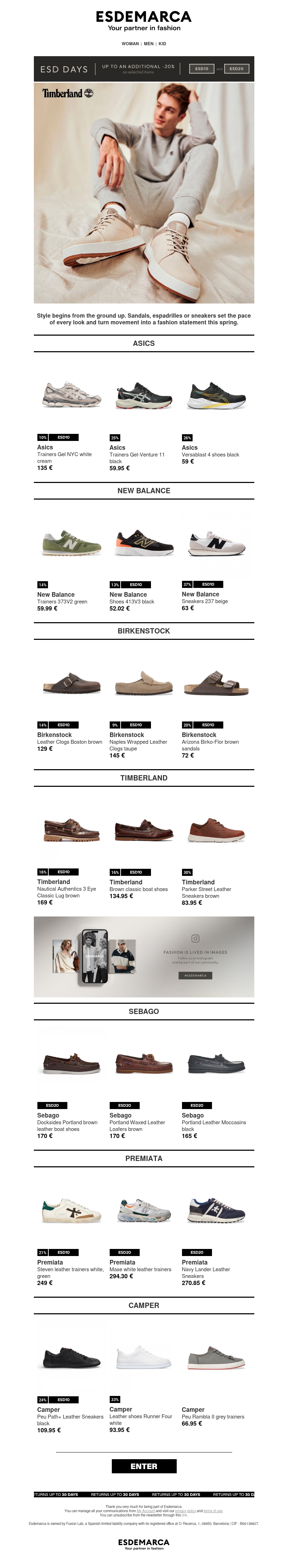 Discover our footwear selection Discover our footwear selection