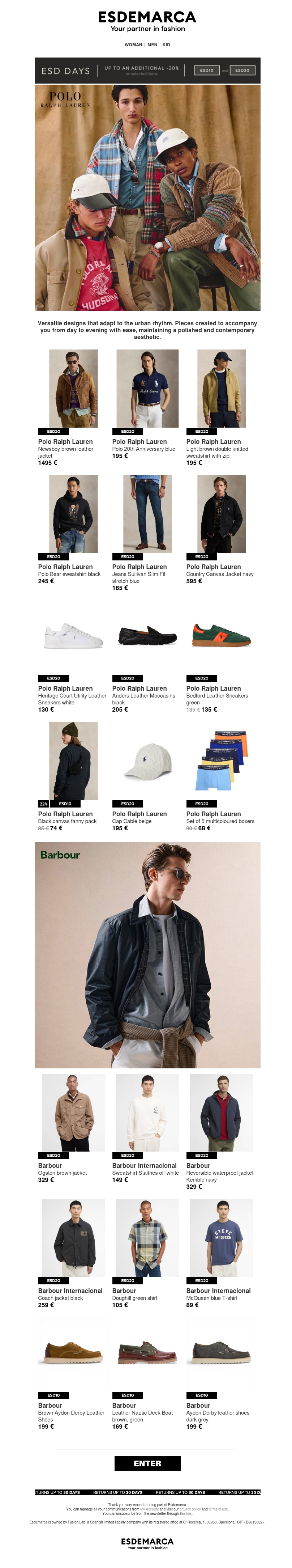 Two seasonal icons: Polo Ralph Lauren and Barbour Two seasonal icons: Polo Ralph Lauren and Barbour