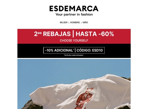 Tus marcas favoritas en 2as Rebajas con hasta -60% y -10% adicional 👏