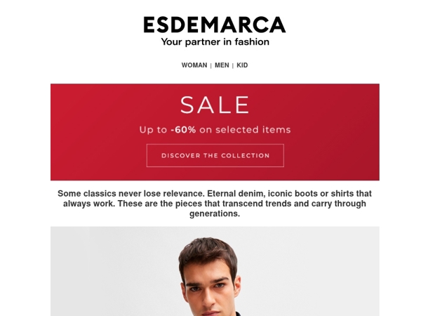 Your favorite brands in the Sale with up to -60%