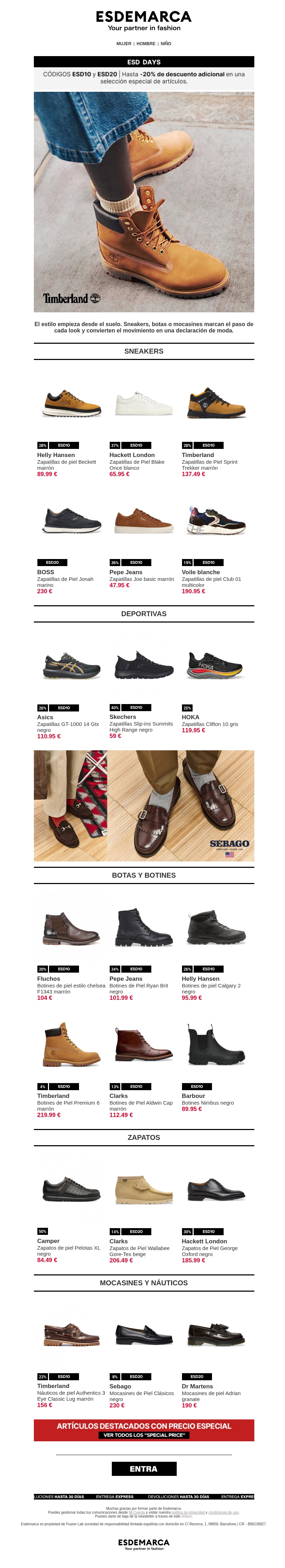Renueva tu calzado en ESD Days con hasta -20% Renueva tu calzado en ESD Days con hasta -20%