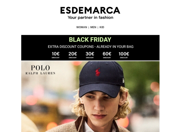 Your Polo Ralph Lauren essentials with up to 100€ additional discount