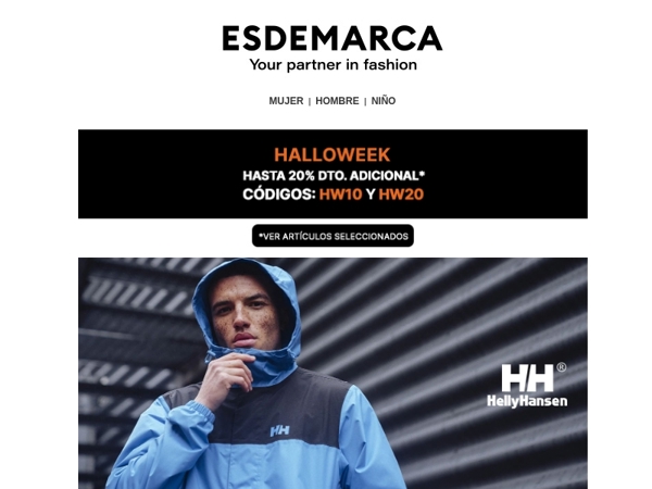 Helly Hansen, Timberland y Skechers en Halloweek con hasta -20% adicional