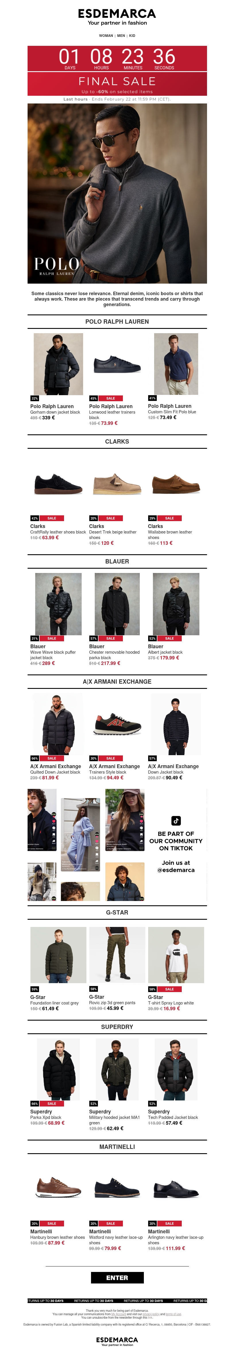 Last hours of the Final Sale: up to 60% off, only until 11:59 PM (CET) Last hours of the Final Sale: up to 60% off, only until 11:59 PM (CET)