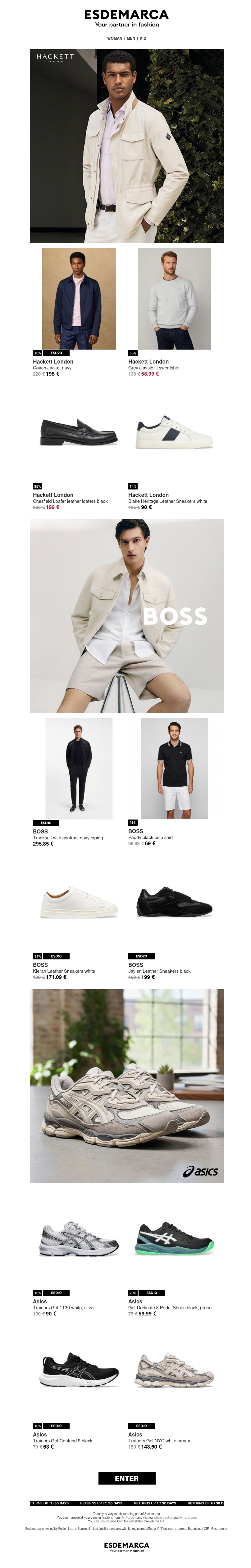 Discover what’s new from Hackett London, BOSS and Asics Discover what’s new from Hackett London, BOSS and Asics