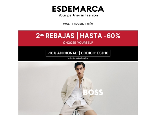 BOSS en 2as Rebajas: elegancia con hasta -60%