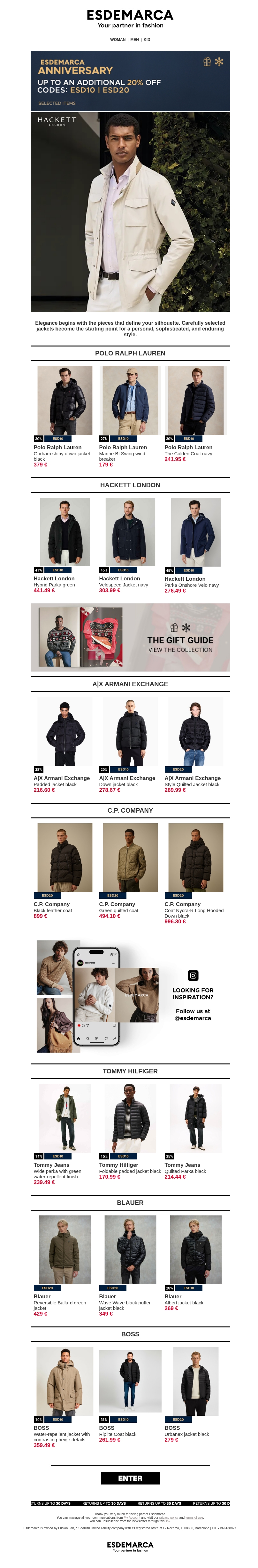 Up to an extra -20% on selected jackets Up to an extra -20% on selected jackets