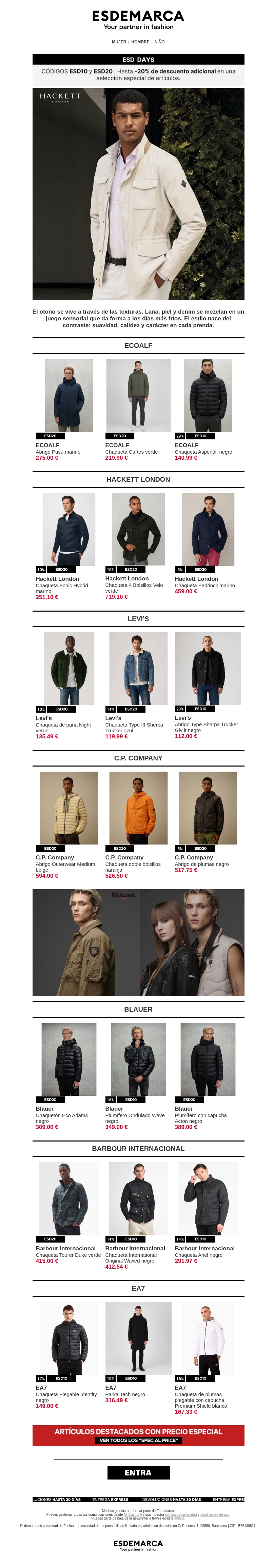 Tu nueva chaqueta favorita te espera con hasta -20% adicional Tu nueva chaqueta favorita te espera con hasta -20% adicional