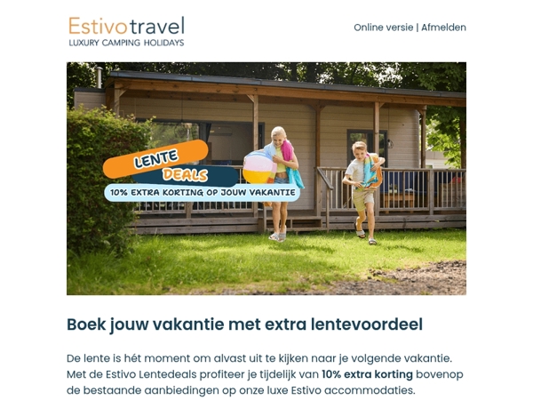 Lentedeal: 10% extra korting op jouw vakantie