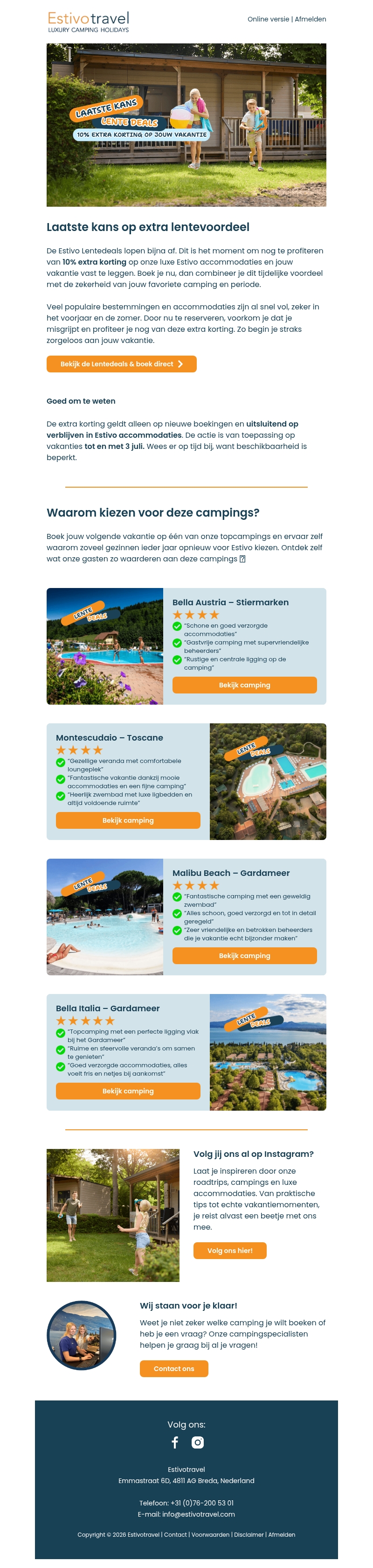 Laatste kans: 10% extra korting op jouw vakantie Laatste kans: 10% extra korting op jouw vakantie
